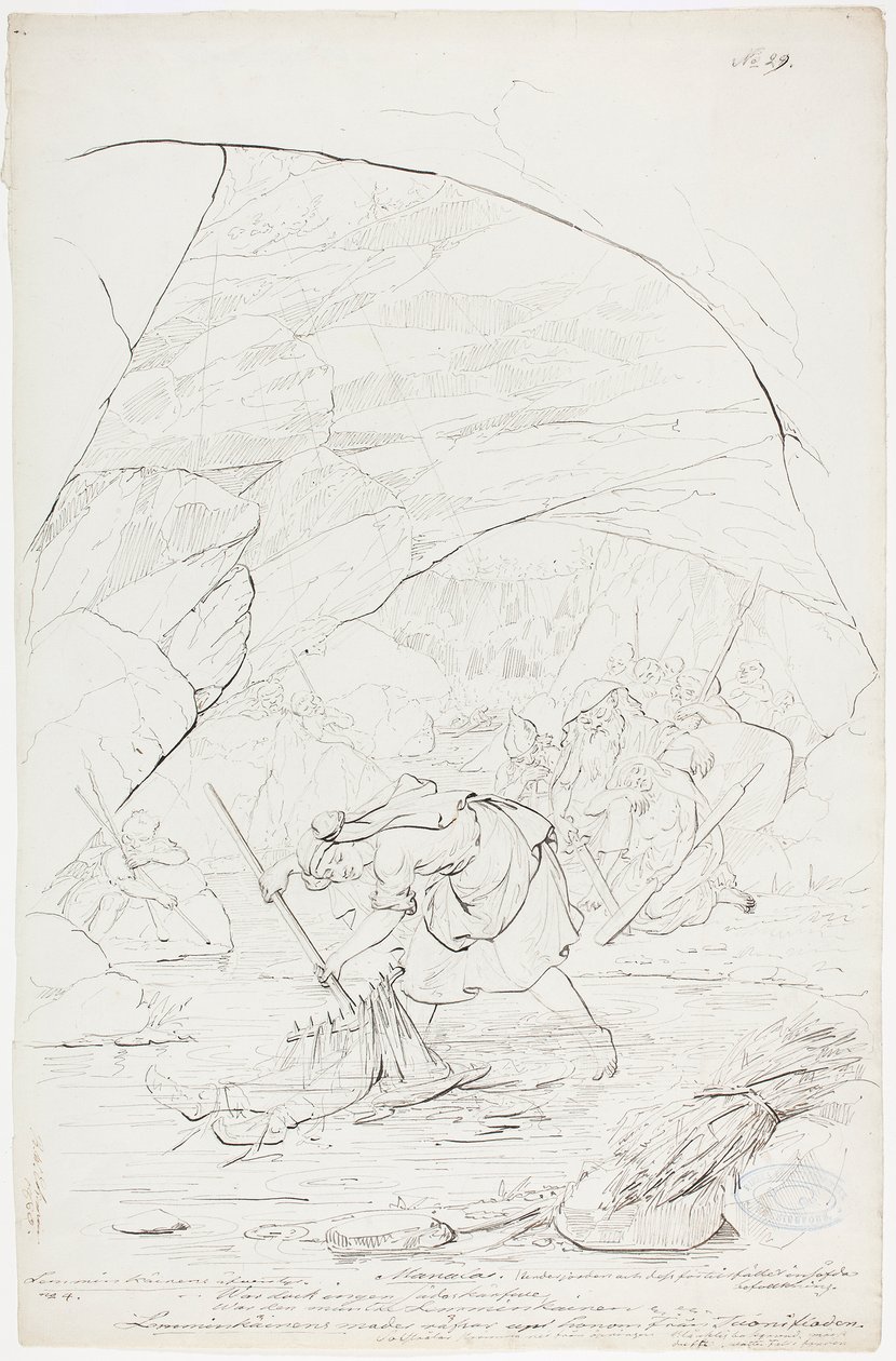 A mãe de Lemminkäinen em Tuonela de Robert Wilhelm Ekman