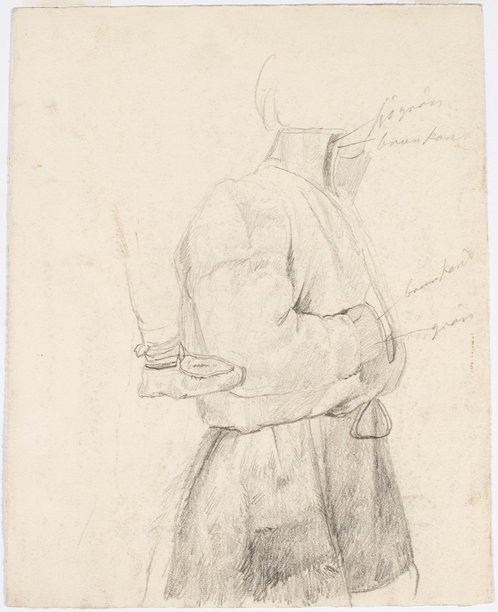 Ensaio geral, sapato de couro à esquerda de Robert Wilhelm Ekman