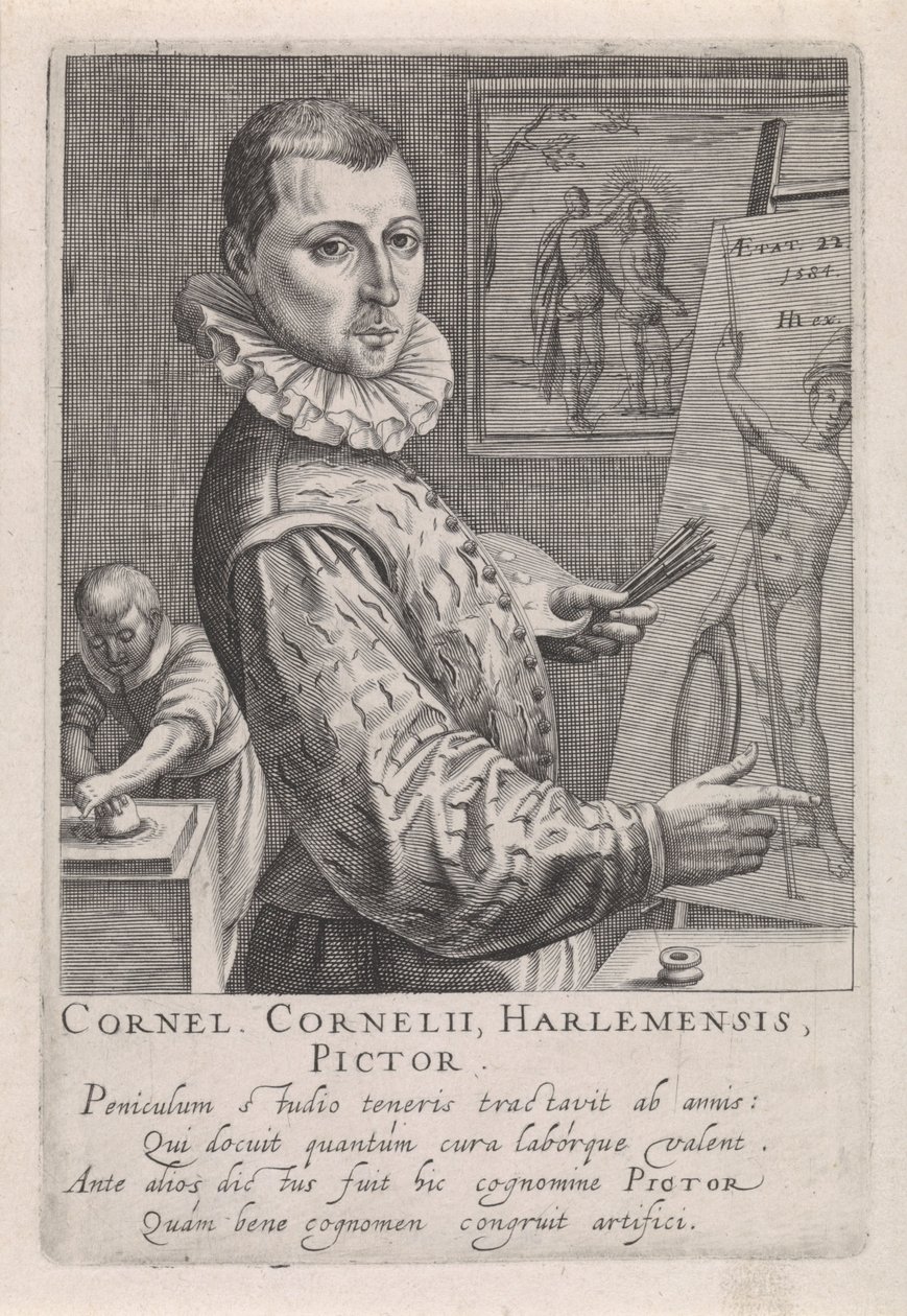 Retrato de Cornelis Cornelisz. de Haarlem de Robert Willemsz de Baudous