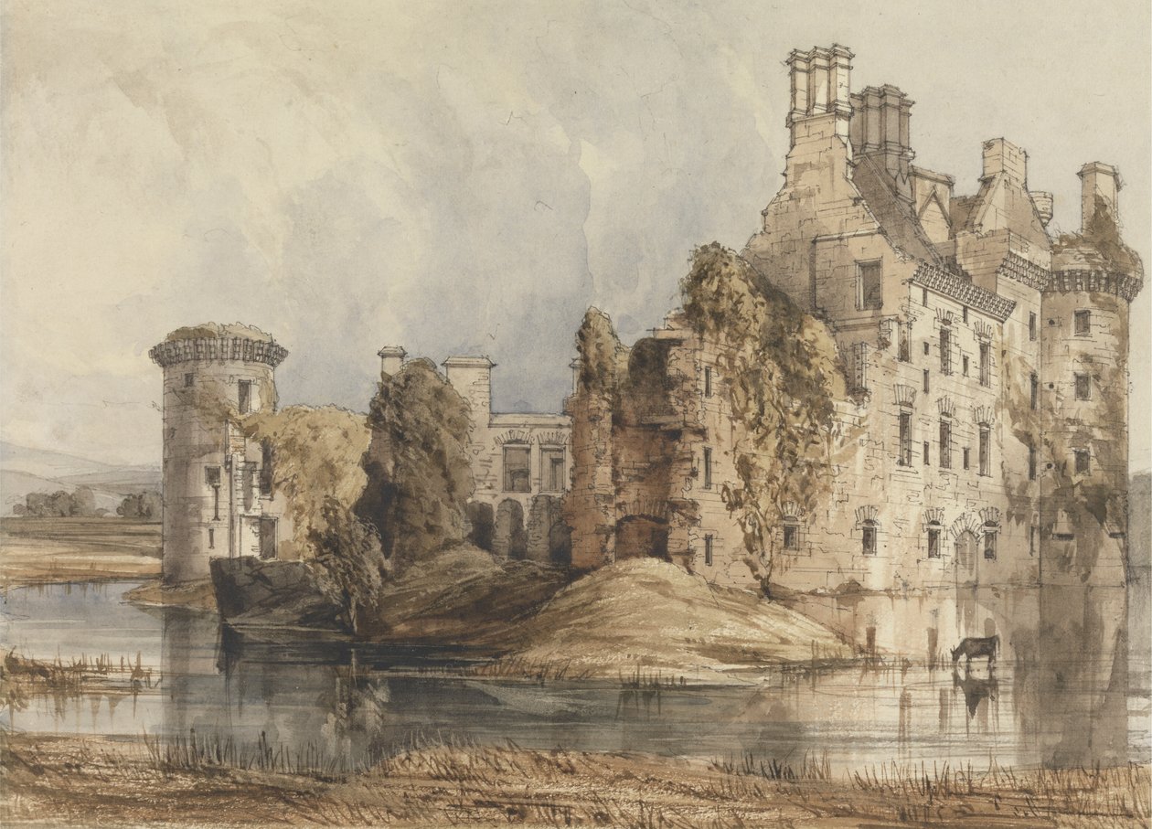 Castelo Caerlaverock (Vista Geral) de Robert William Billings