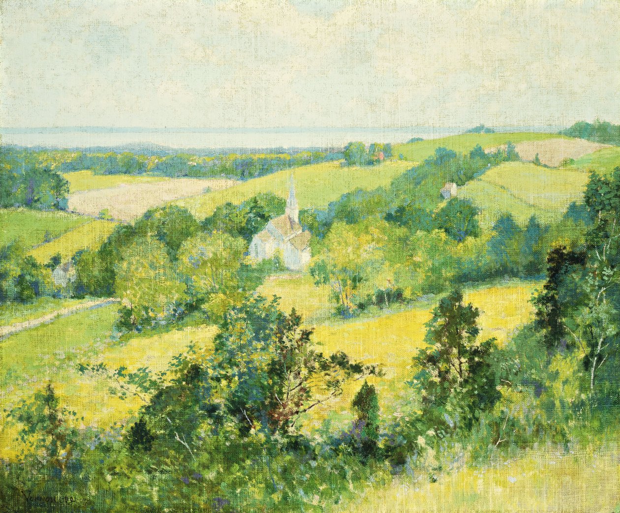 New England Hills de Robert William Vonnoh