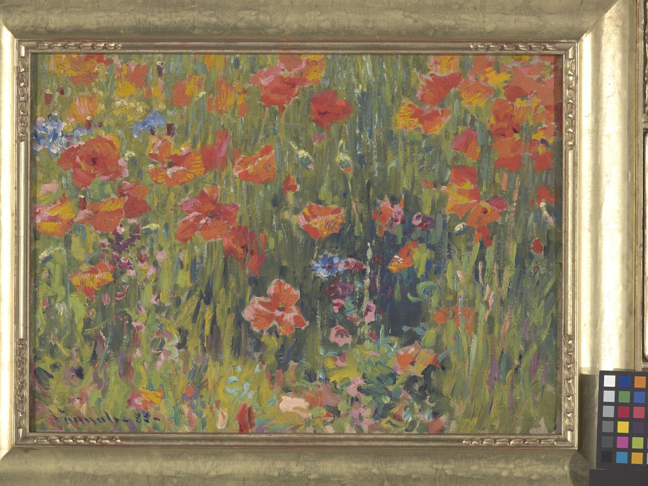 Papoilas (óleo sobre tela) de Robert William Vonnoh
