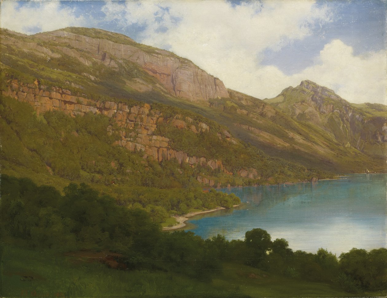 Vista do Rigi com vista para o Lago Lucerna, 1857 de Robert Zund