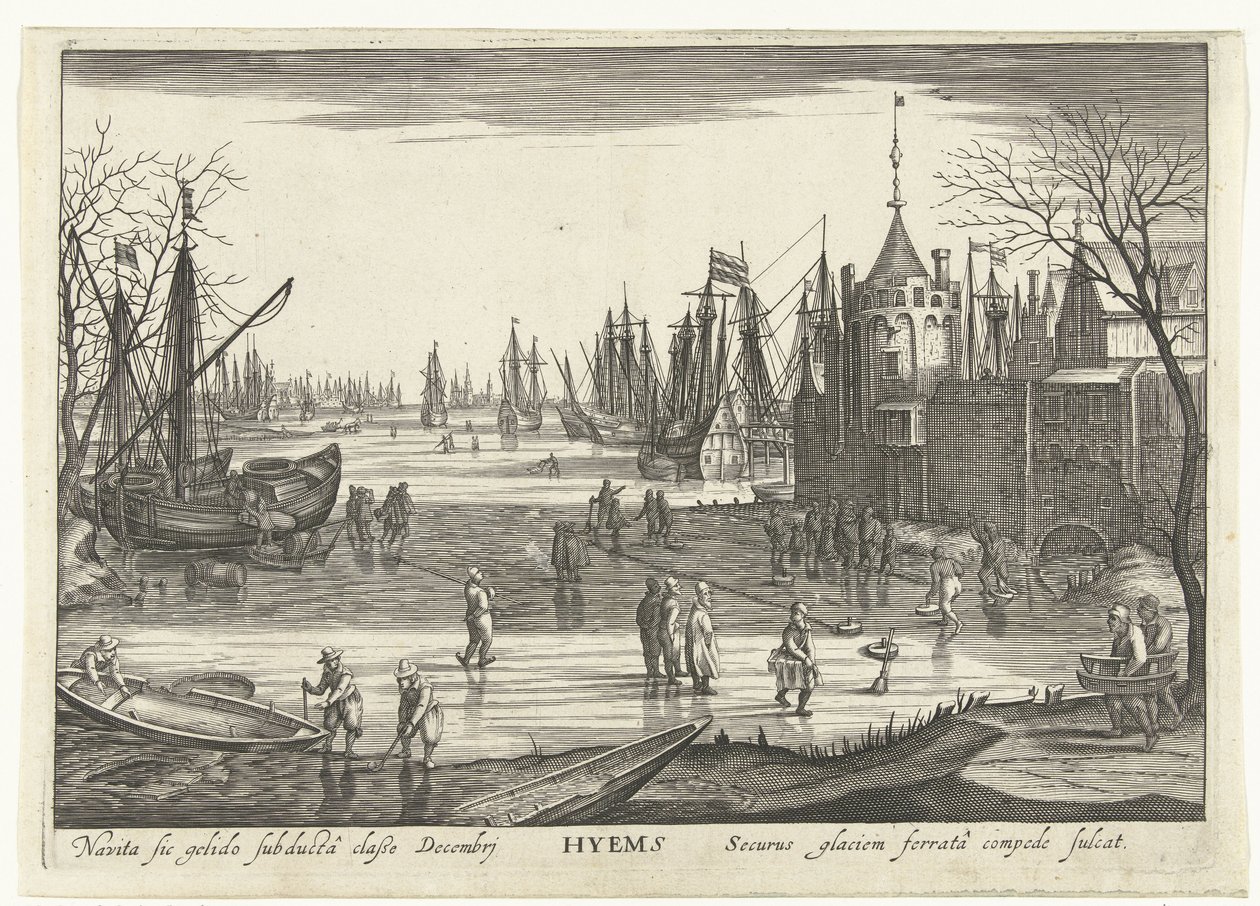 Inverno
Hyems (título sobre o objecto)
As quatro estações em paisagens marinhas (título da série) de Robert de Baudous