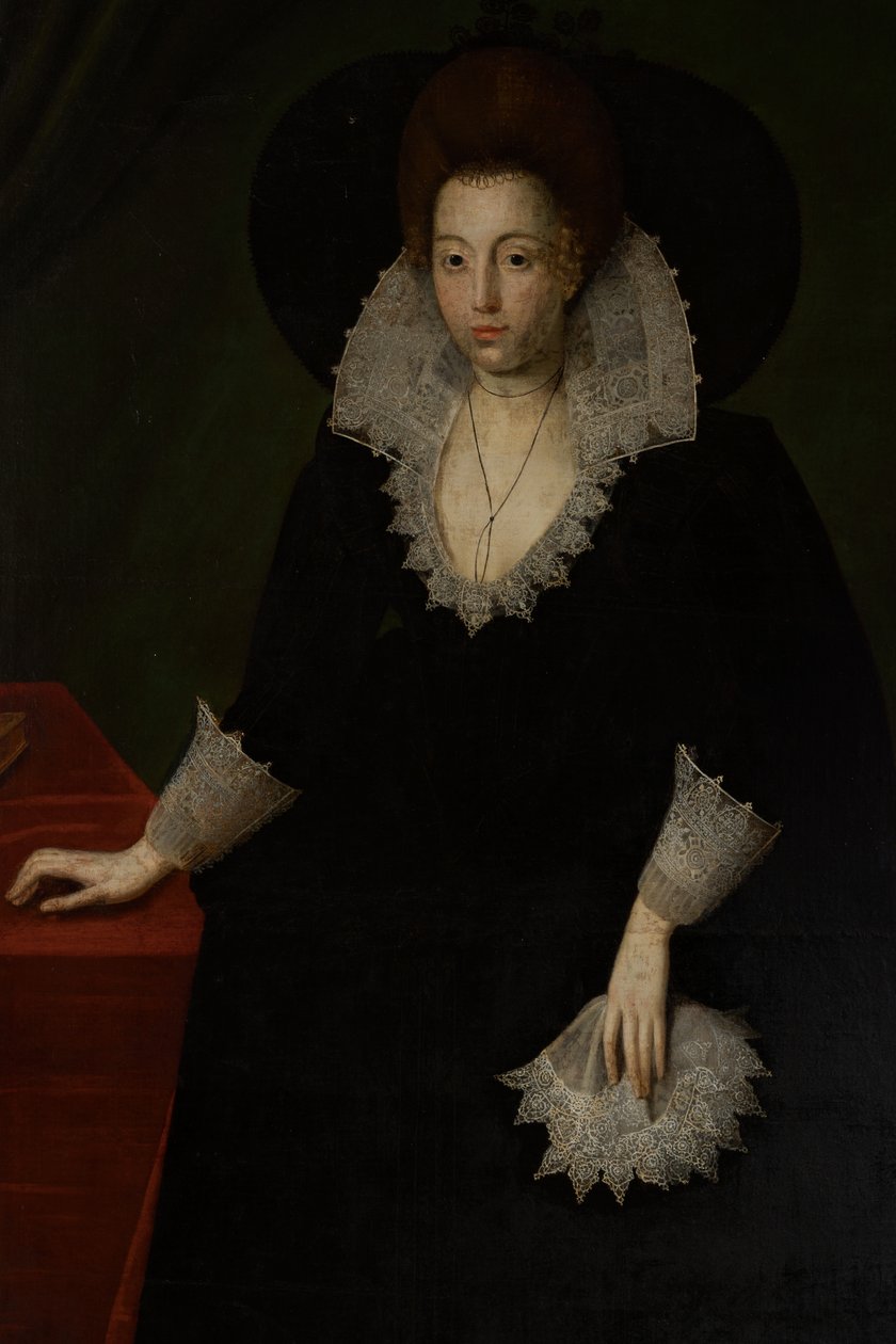 Frances Walsingham, esposa de Sir Philip Sidney, c.1570-1632 (óleo sobre tela) de Robert the Elder (attr. to) Peake