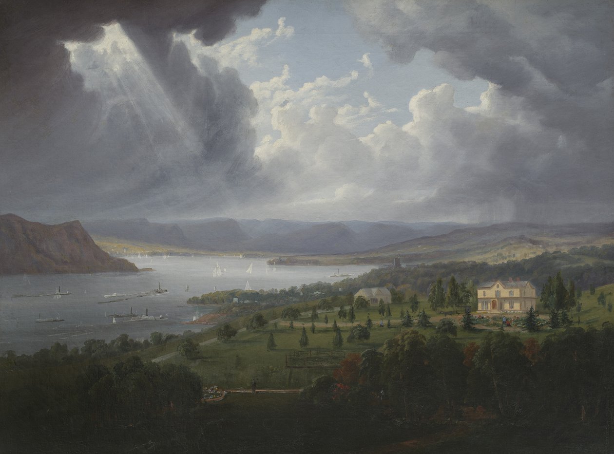 Vista, de, a, rio hudson, de, tarrytown, alturas de Robert the Younger Havell