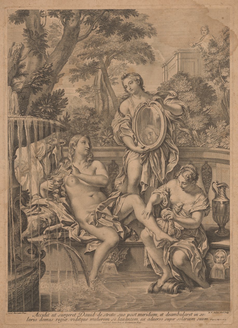 Davi e Bate-Seba de Robert van Audenaerd, after Carlo Maratta