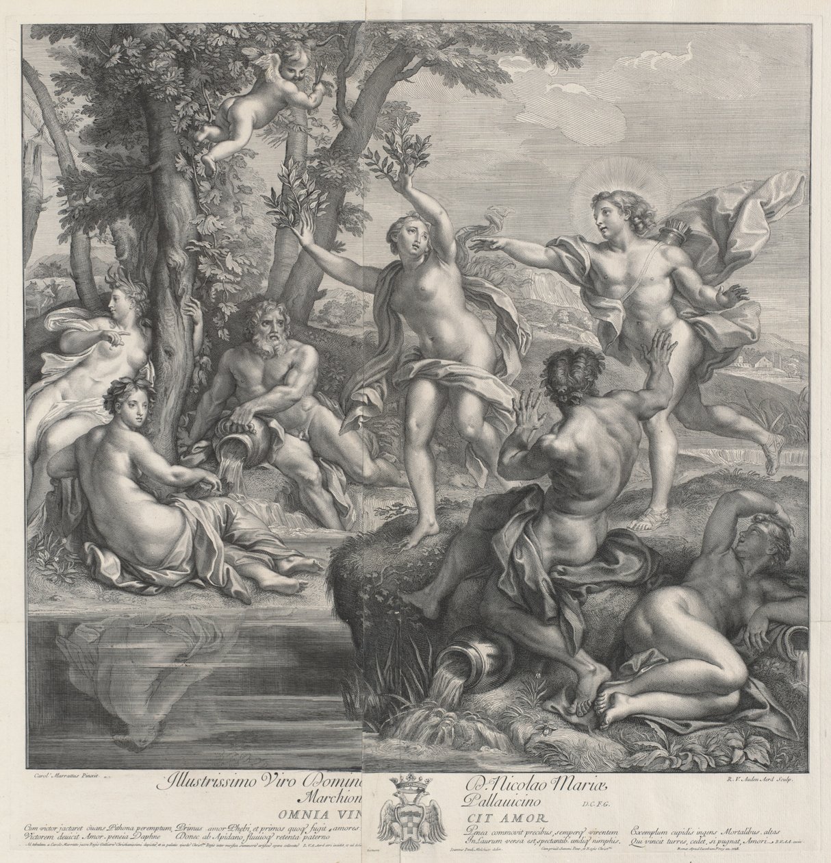 Omnia Vincit Amor [Apolo e Dafne] de Robert van Audenaerd, after Carlo Maratta