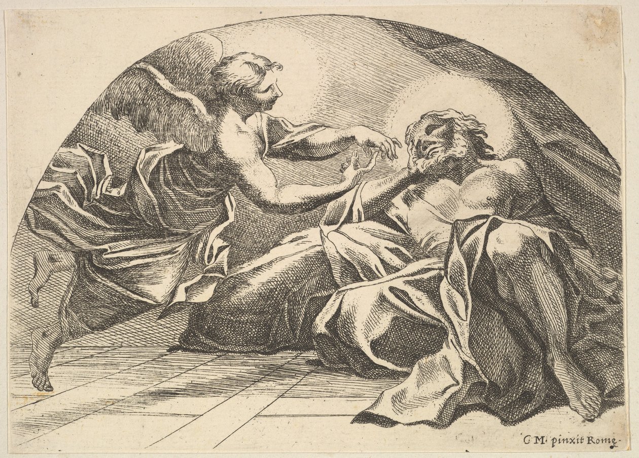 Anjo aparecendo a Pedro na prisão, 1680-1743. de Robert van Audenaerde