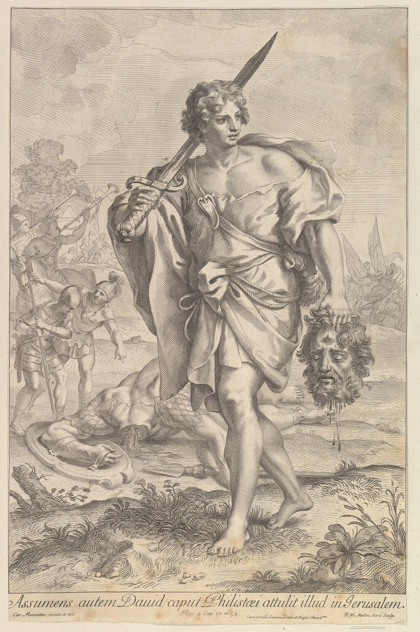 Davi com a Cabeça de Golias, 1680-1743. de Robert van Audenaerde