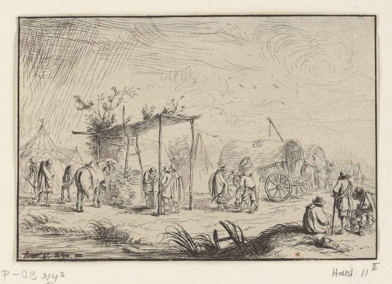 Agricultor num acampamento
Diferentes acampamentos (título da série) de Robert van den Hoecke