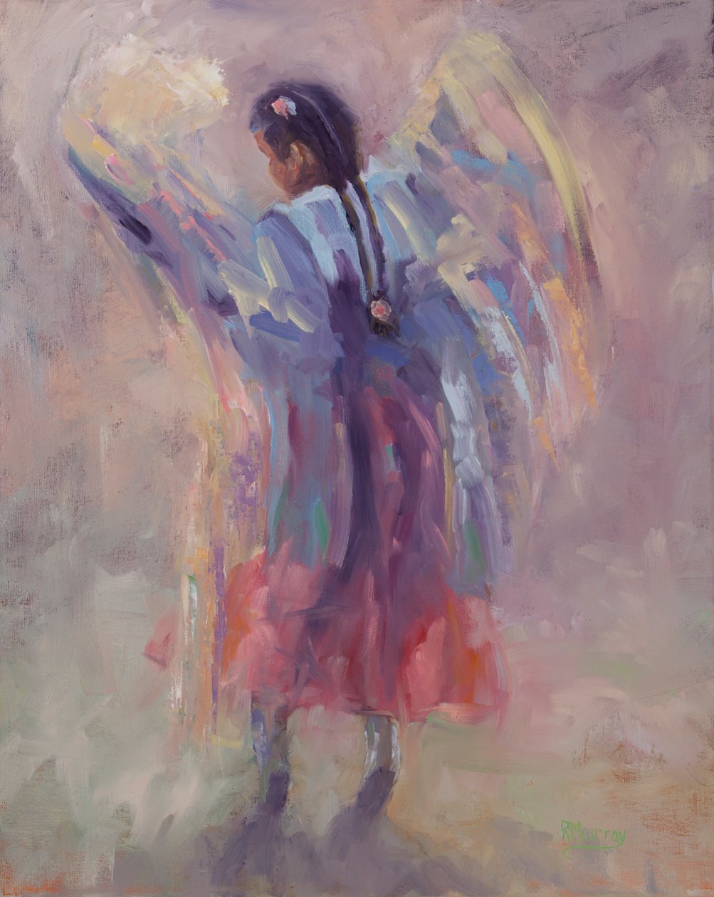 O anjo pode voar, 2015 (óleo sobre tela) de Roberta Murray