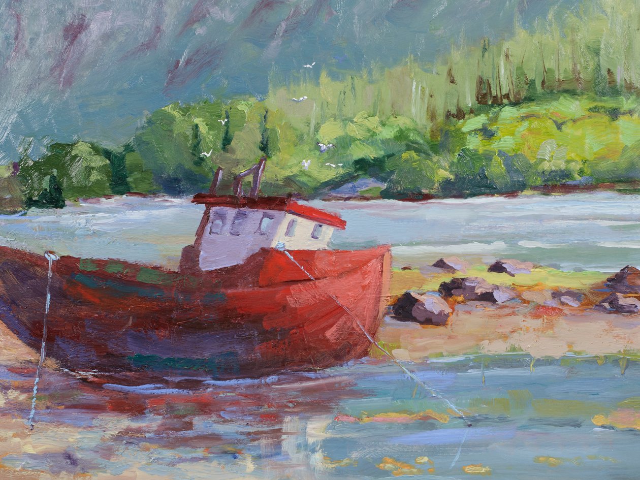 Beached, 2023 (óleo sobre painel) de Roberta Murray