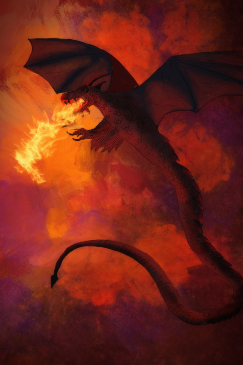 Dragão de Fogo, 2022 (digital) de Roberta Murray