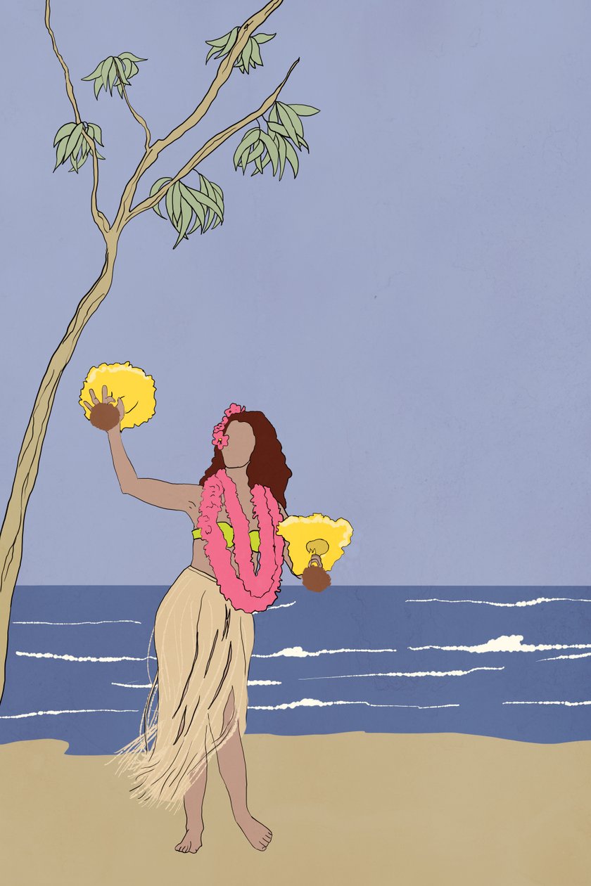 Rapariga Hula, 2022 (digital) de Roberta Murray