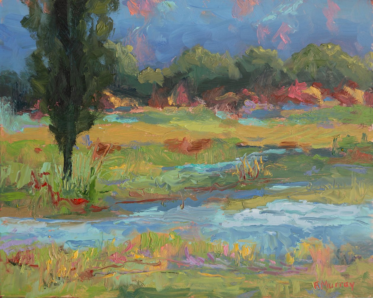 Mountain Inlet, 2023 (óleo sobre painel) de Roberta Murray