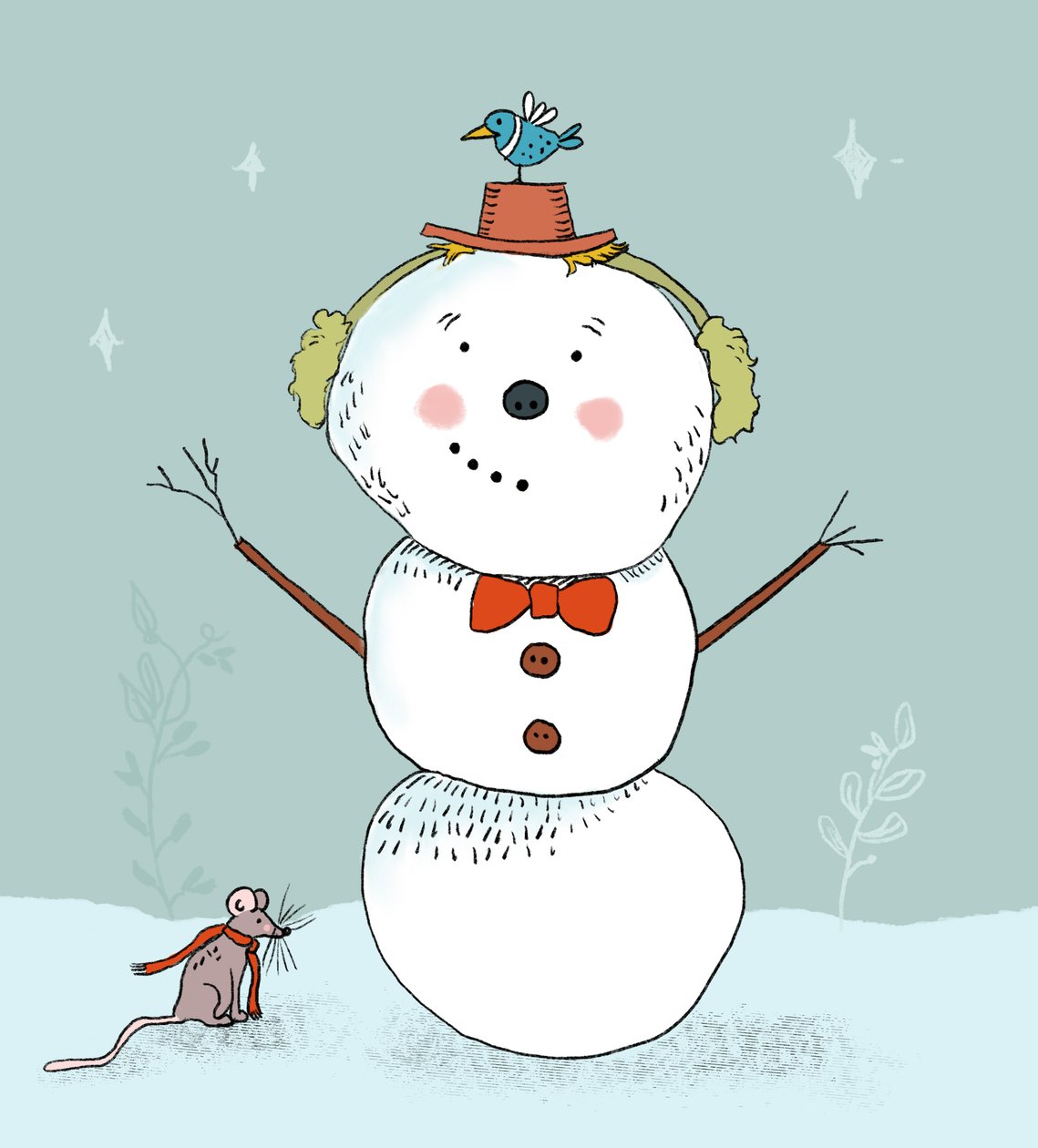 Boneco de neve estrelado, 2019 (digital) de Roberta Murray