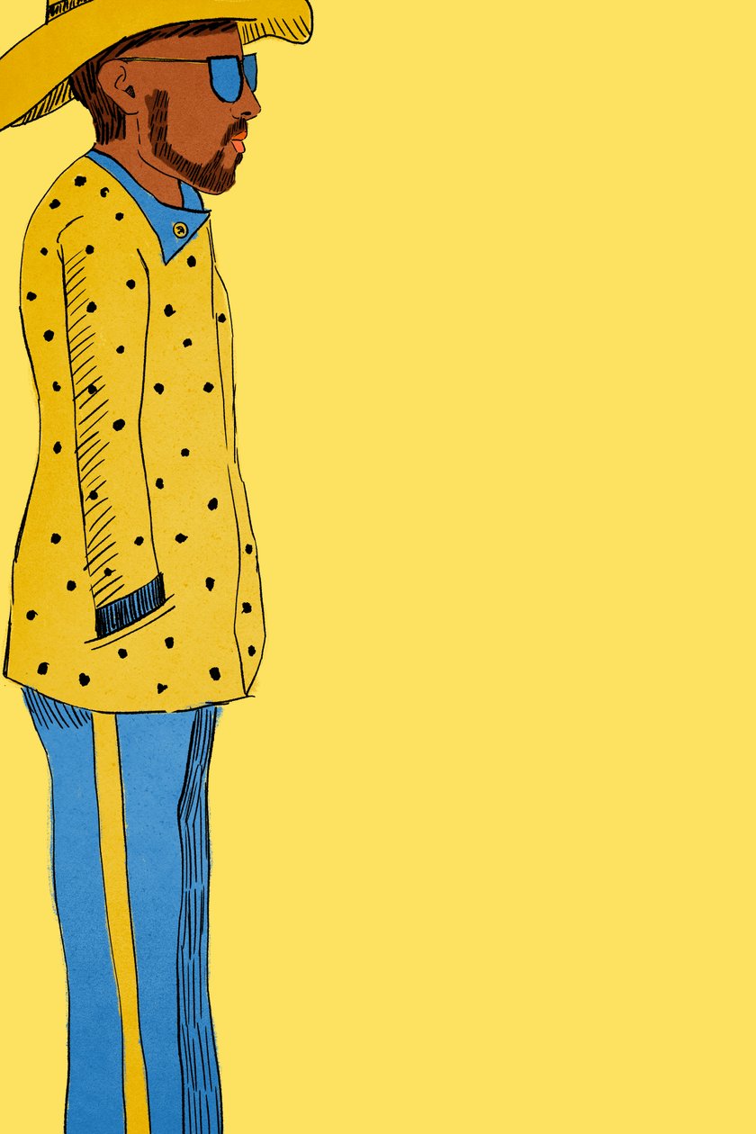 Homem do fato amarelo, 2022 (digital) de Roberta Murray