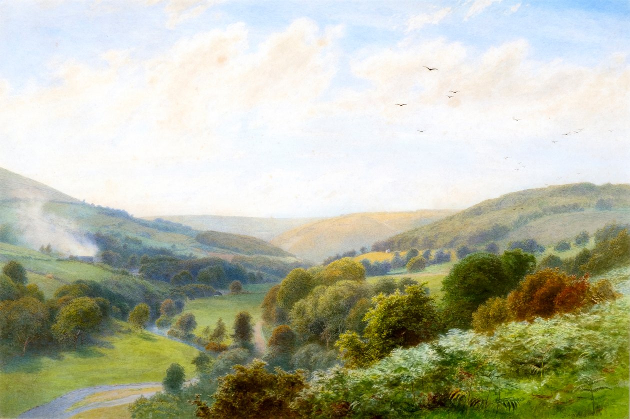 O Vale Verde (aguarela) de Roberto Angelo Kittermaster Marshall