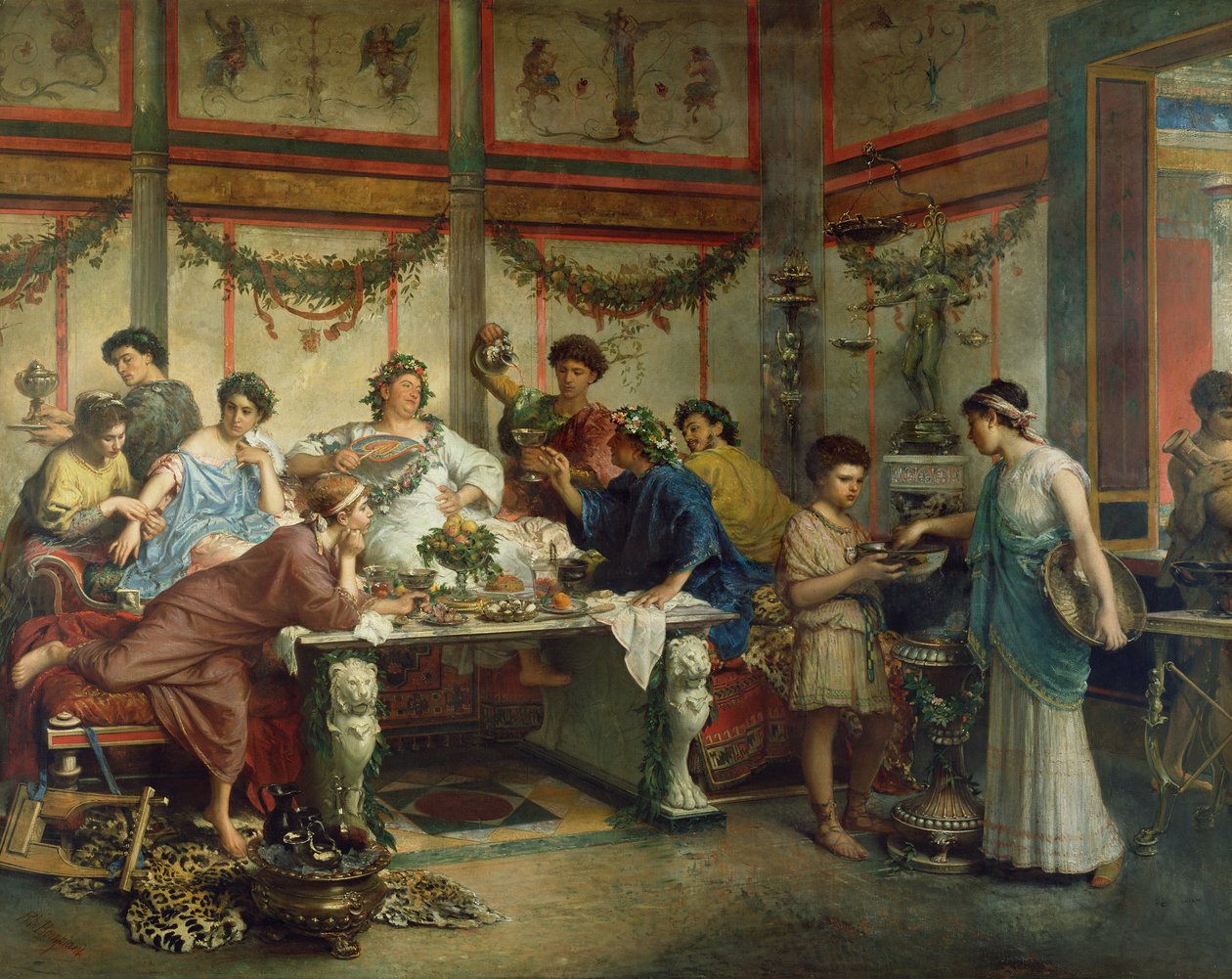 Um banquete romano de Roberto Bompiani