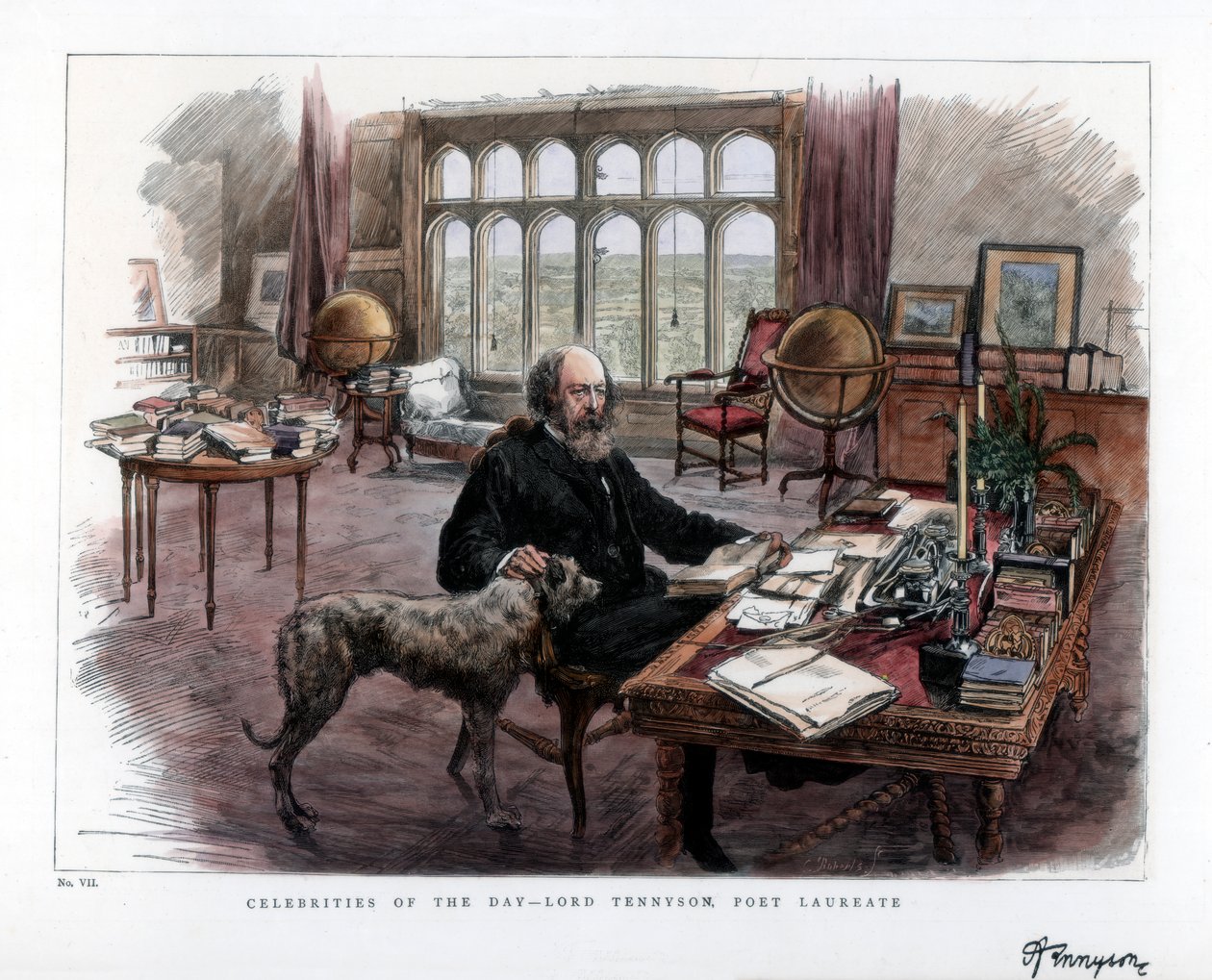 Alfred Lord Tennyson 1809-1892, poeta laureado, 1884. de Roberts