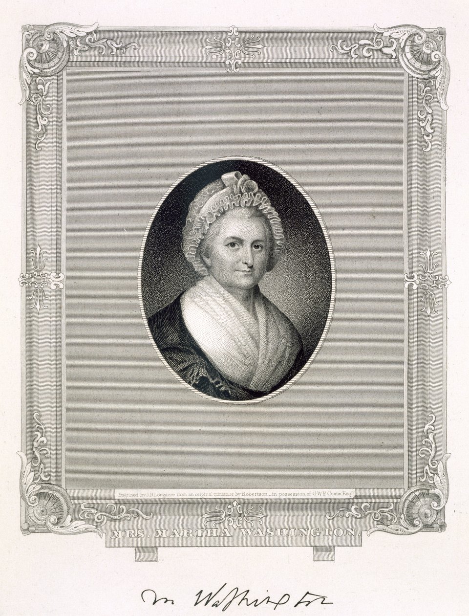 Martha Washington, gravada por James Barton Longacre (1794-1869) de Robertson
