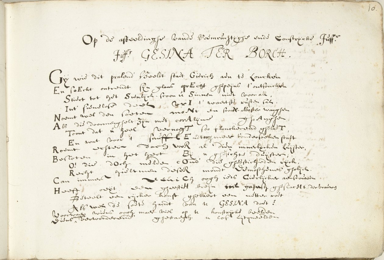 Em louvor de Gesina ter Borch (parte um)
Sobre a imagem da ilustre e enriquecedora Miss Gesina Ter Borch (título sobre o objecto) de Robertus Altius (signed by artist)