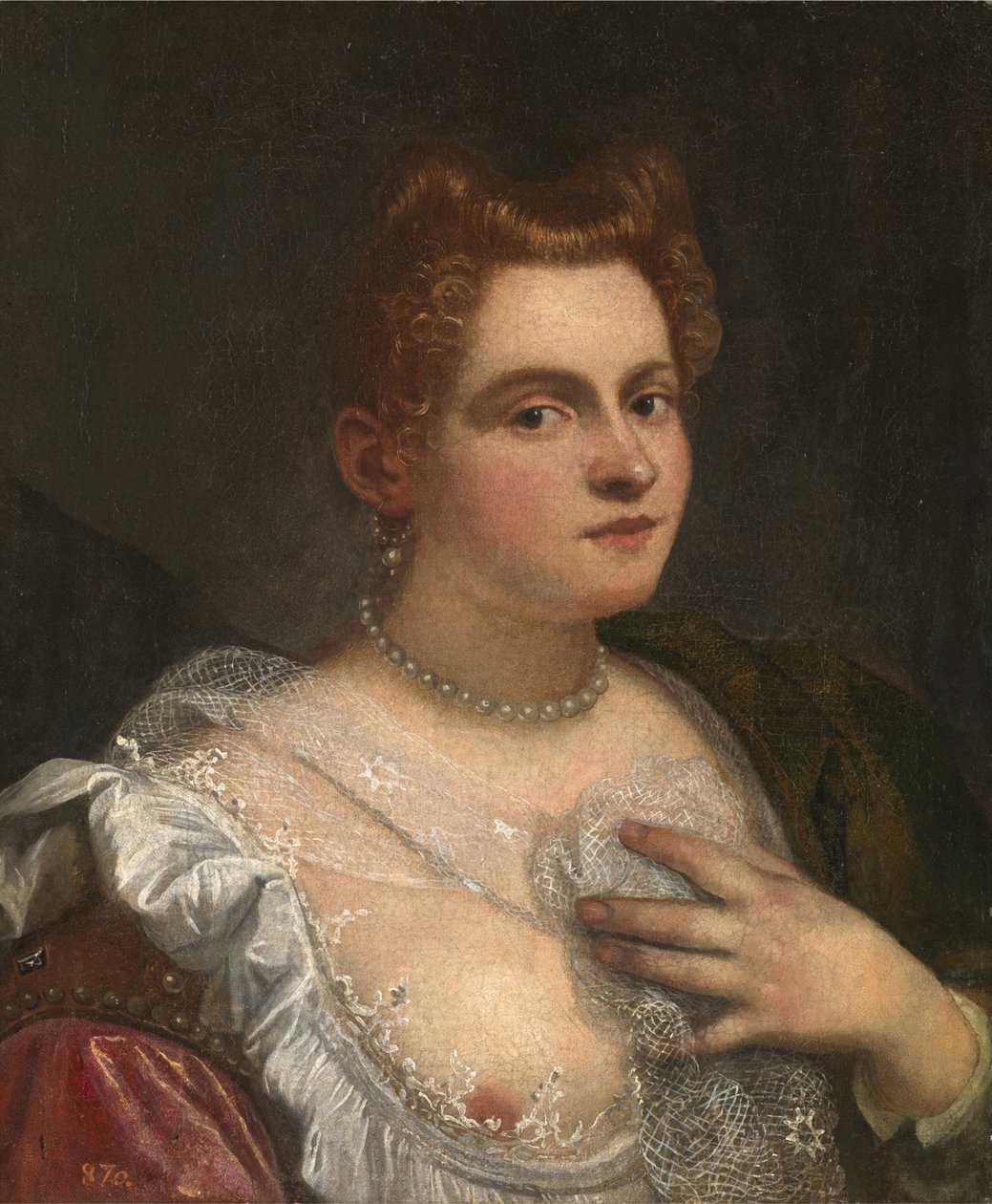 Auto-retrato Jovem Veneziana, c. 1580. de Robusti