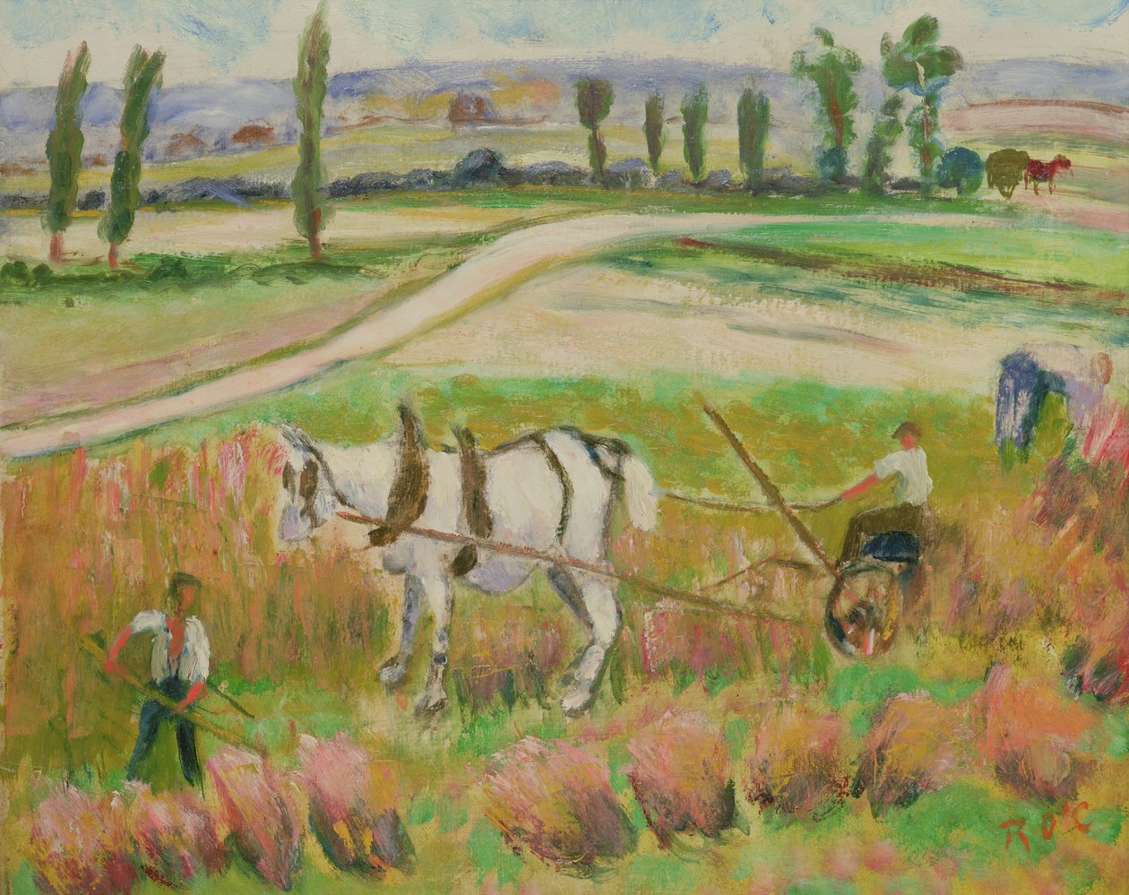 Colheita com um cavalo branco de Roderic OConor