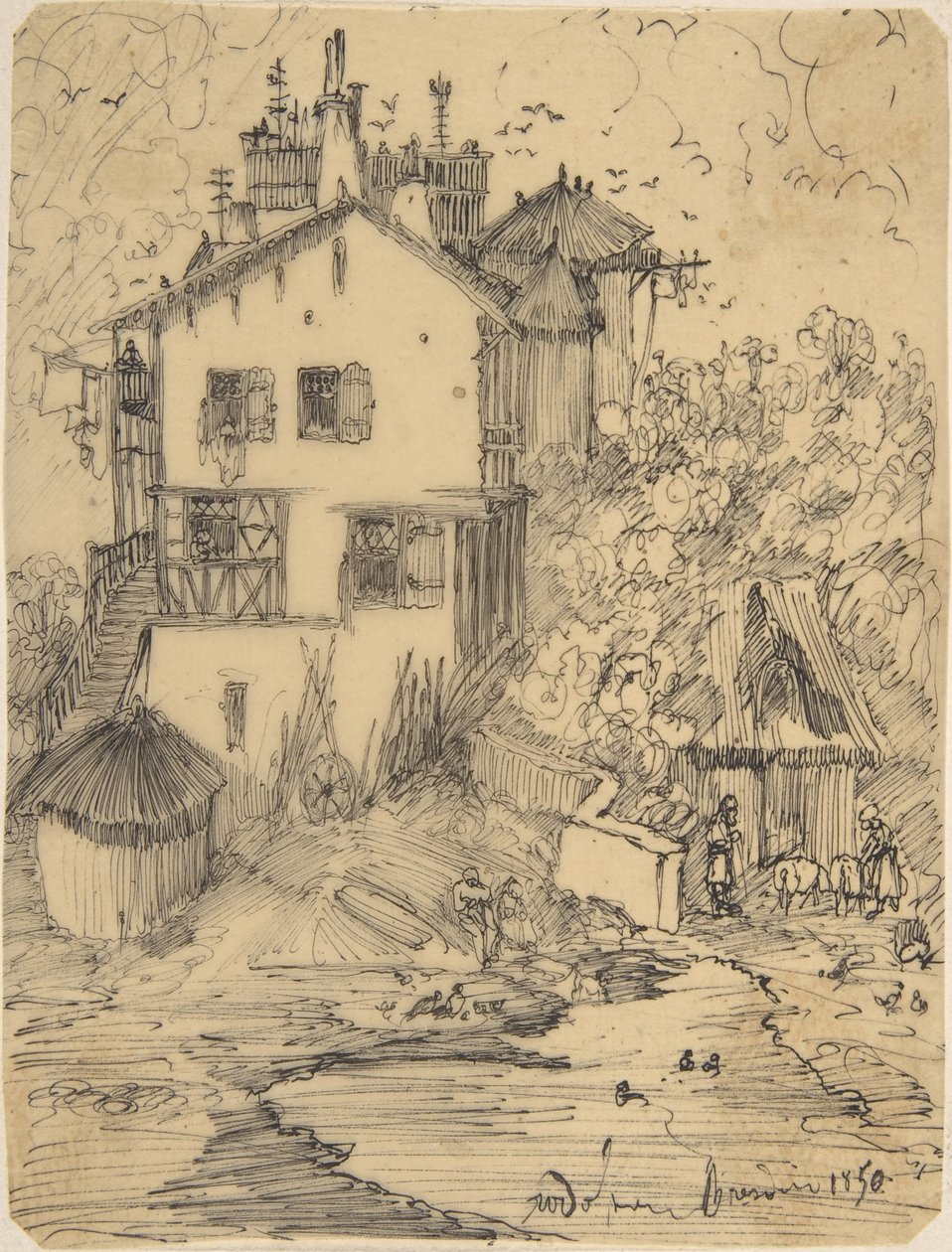 Uma rústica casa de campo de Rodolphe Bresdin