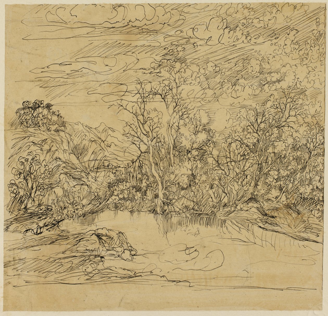 Margem de uma lagoa de Rodolphe Bresdin