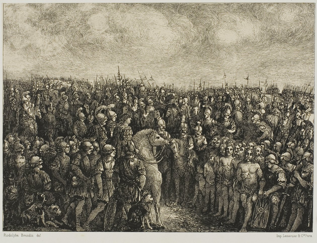 César e seus prisioneiros de Rodolphe Bresdin