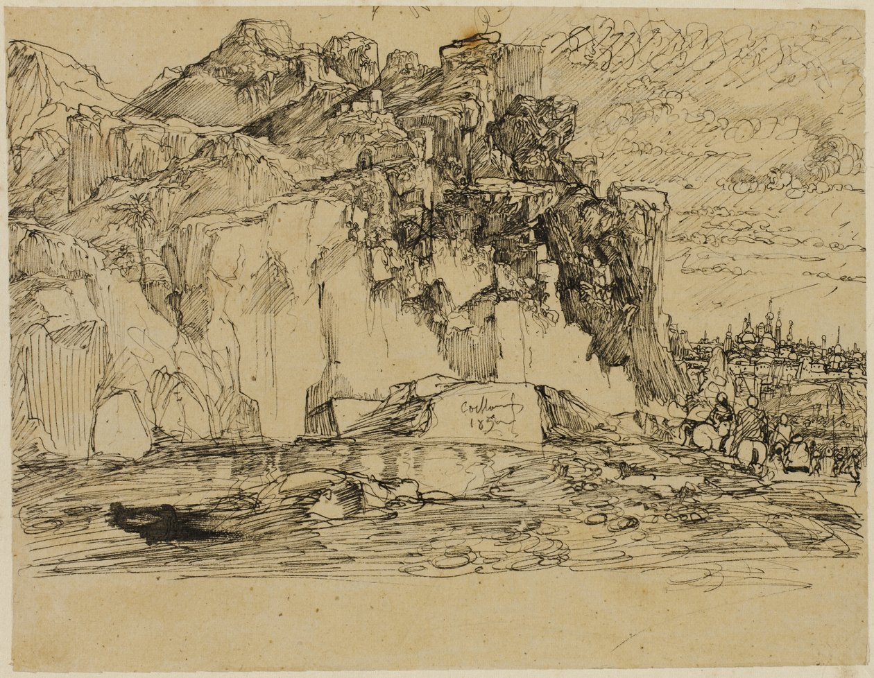 Paisagem caucasiana de Rodolphe Bresdin