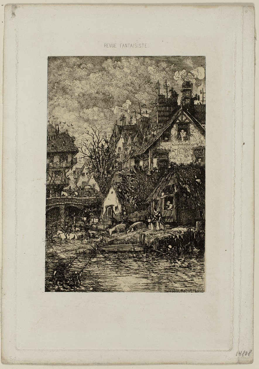 Entrando numa Aldeia, da Revue Fantaisiste de Rodolphe Bresdin