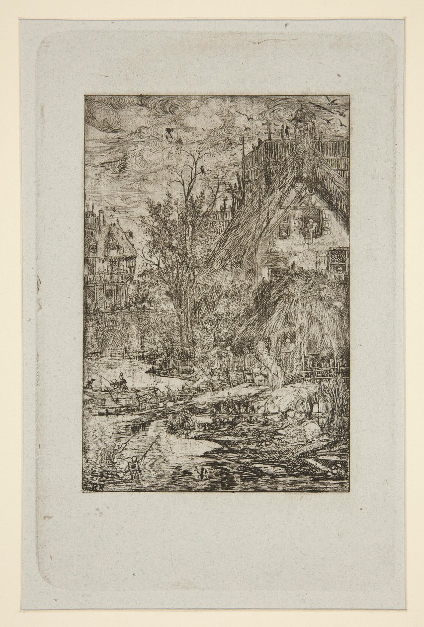 Entrree de Village (Cottages de colmo) de Rodolphe Bresdin