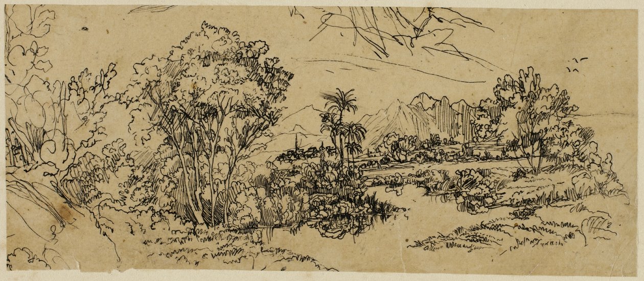 Paisagem na costa oeste de Rodolphe Bresdin
