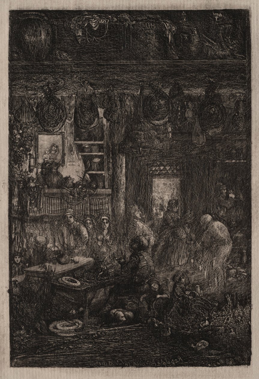 Interior da Moldávia, 1865. de Rodolphe Bresdin