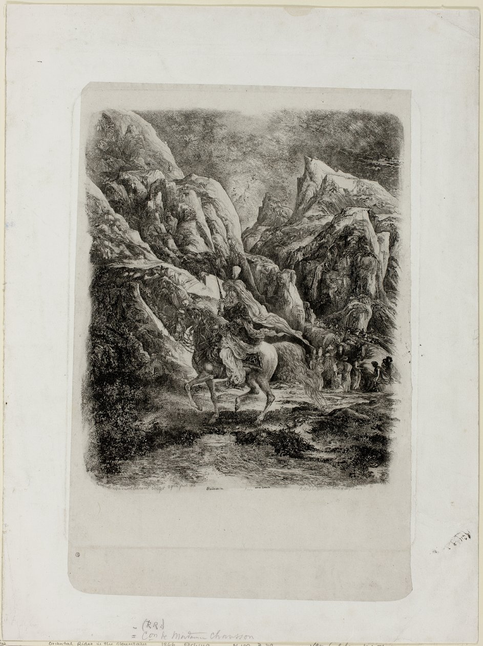 Cavaleiro nas montanhas de Rodolphe Bresdin