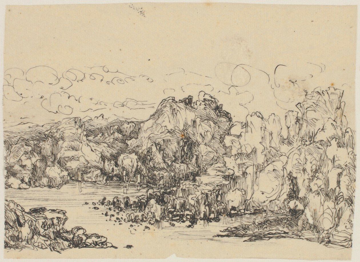 Rochas à beira-mar de Rodolphe Bresdin
