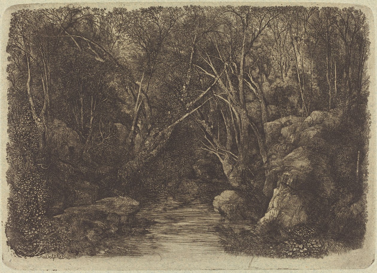 O riacho na floresta de Rodolphe Bresdin