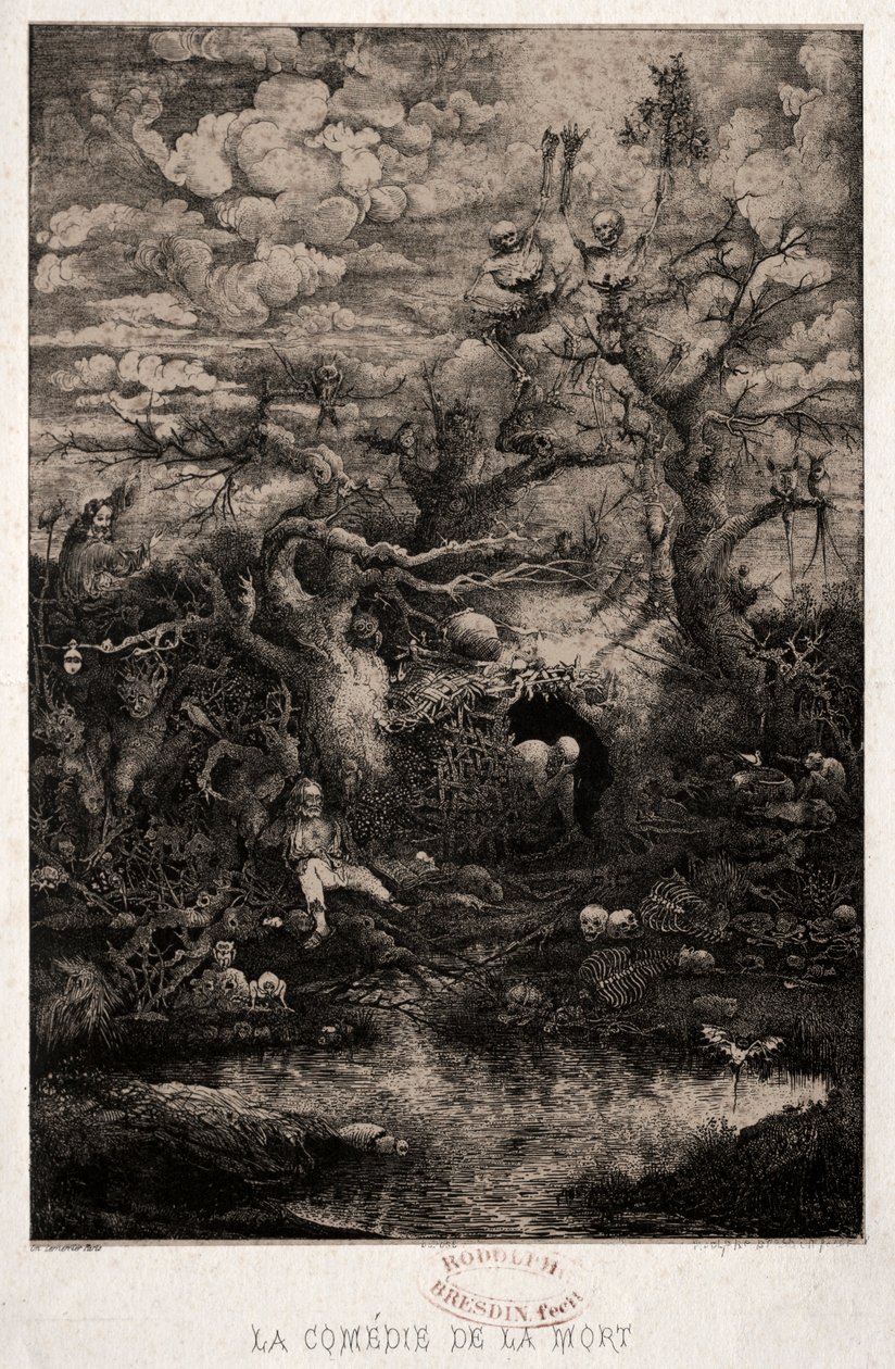 A comédia da morte, 1854. de Rodolphe Bresdin