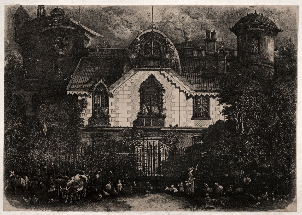 A Casa Encantada, 1871. de Rodolphe Bresdin