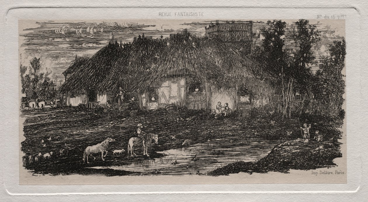 A Fazenda-Quintal, 1861. de Rodolphe Bresdin