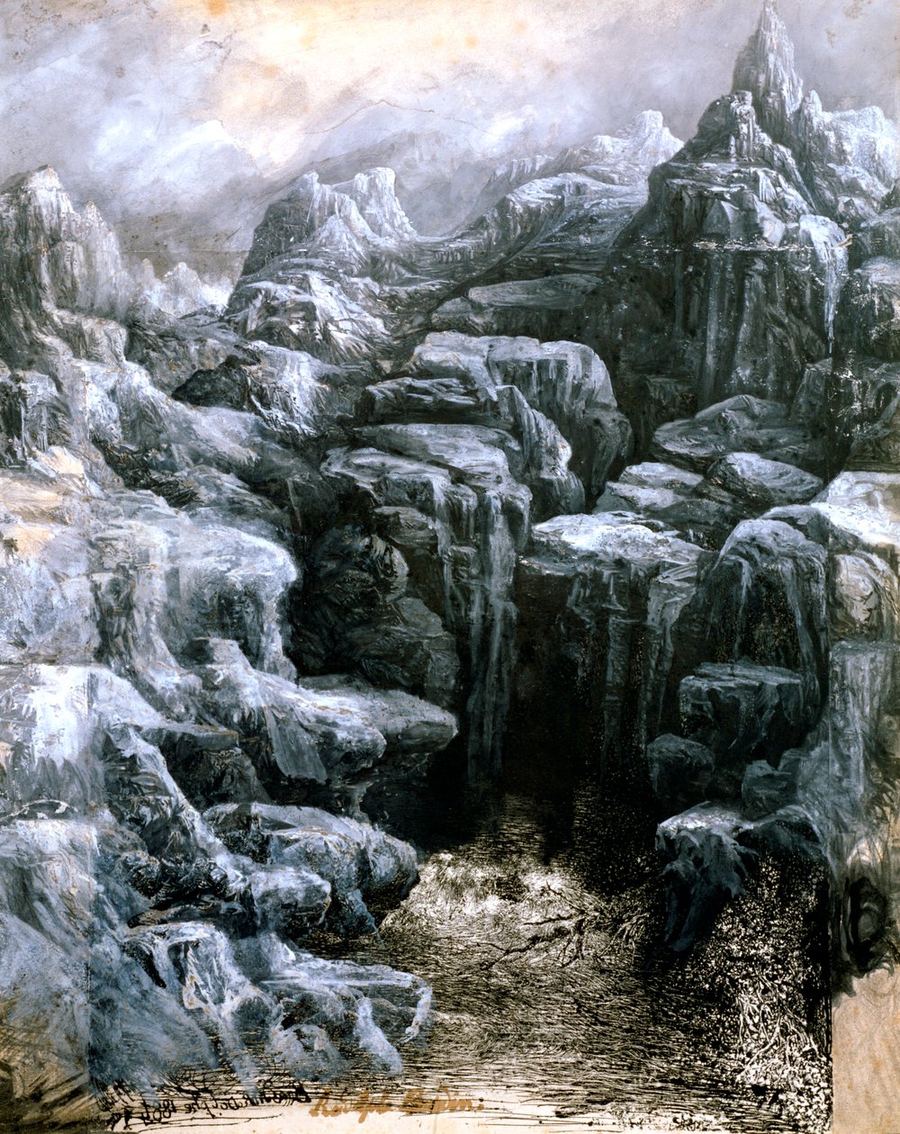 As rochas, c1842-1885 de Rodolphe Bresdin