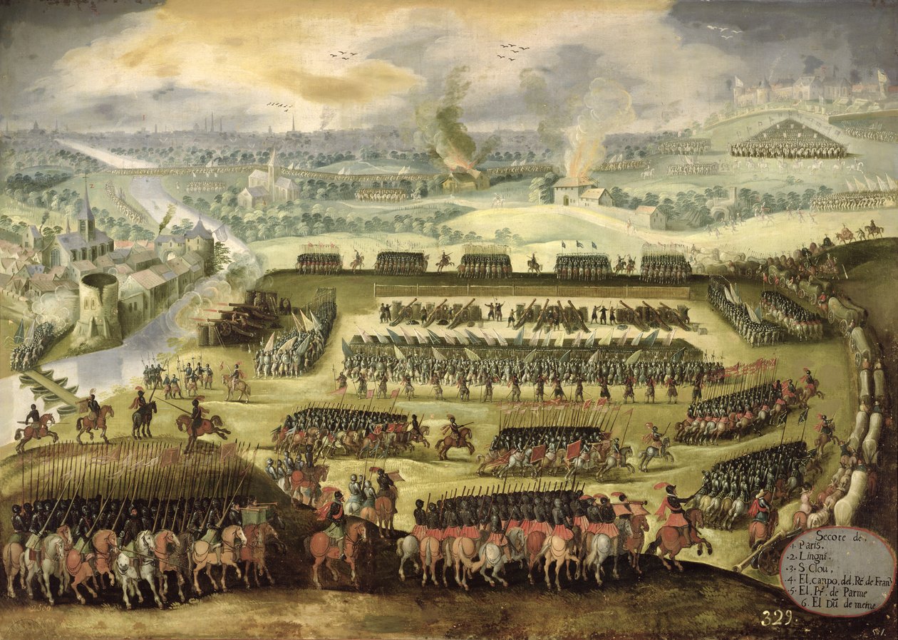 O cerco de Paris (guerra contra a França 1556-8) de Rodrigo of Holland