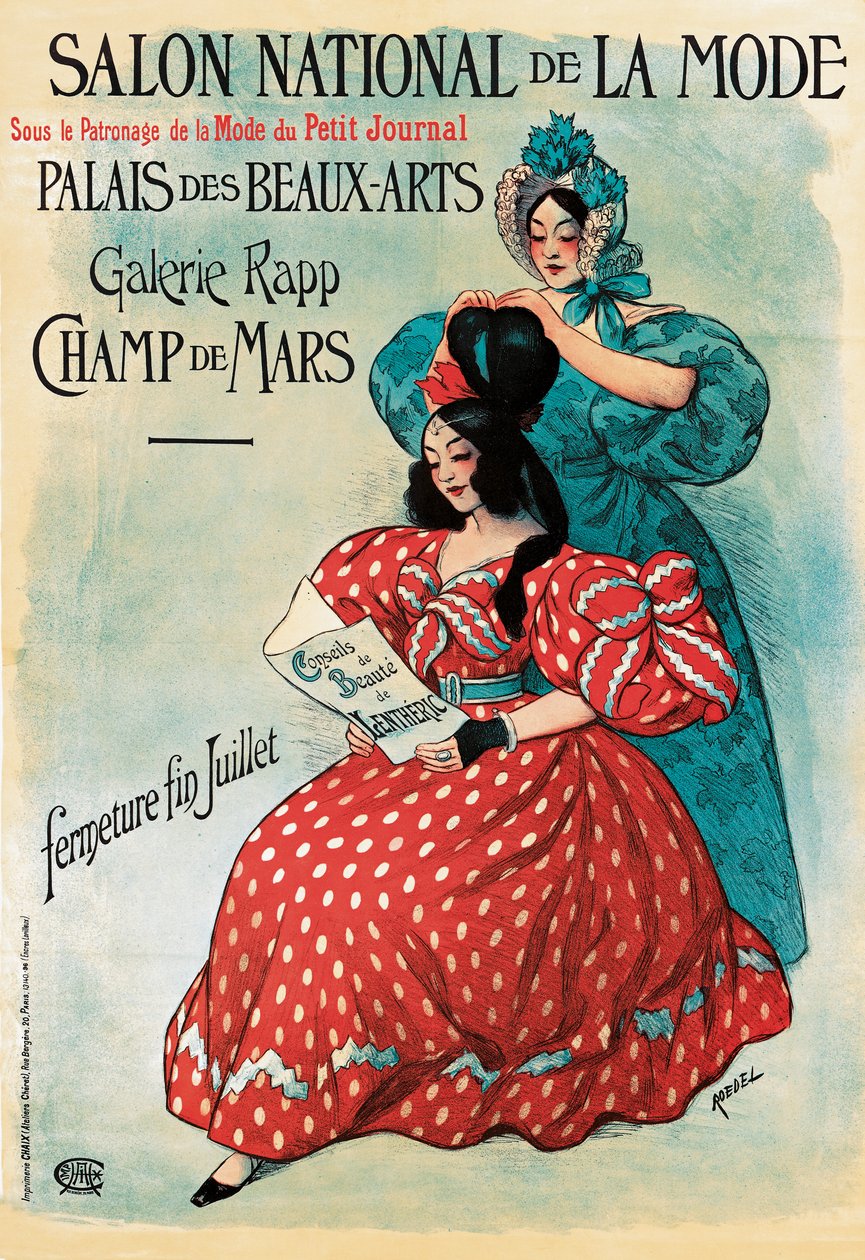 Cartaz publicitário &39;Salon National de la Mode&39;, 1895 de Roedel