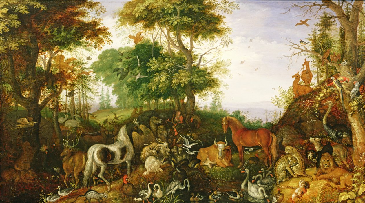 Orfeu Encantando os Animais (óleo) de Roelandt Jacobsz. Savery