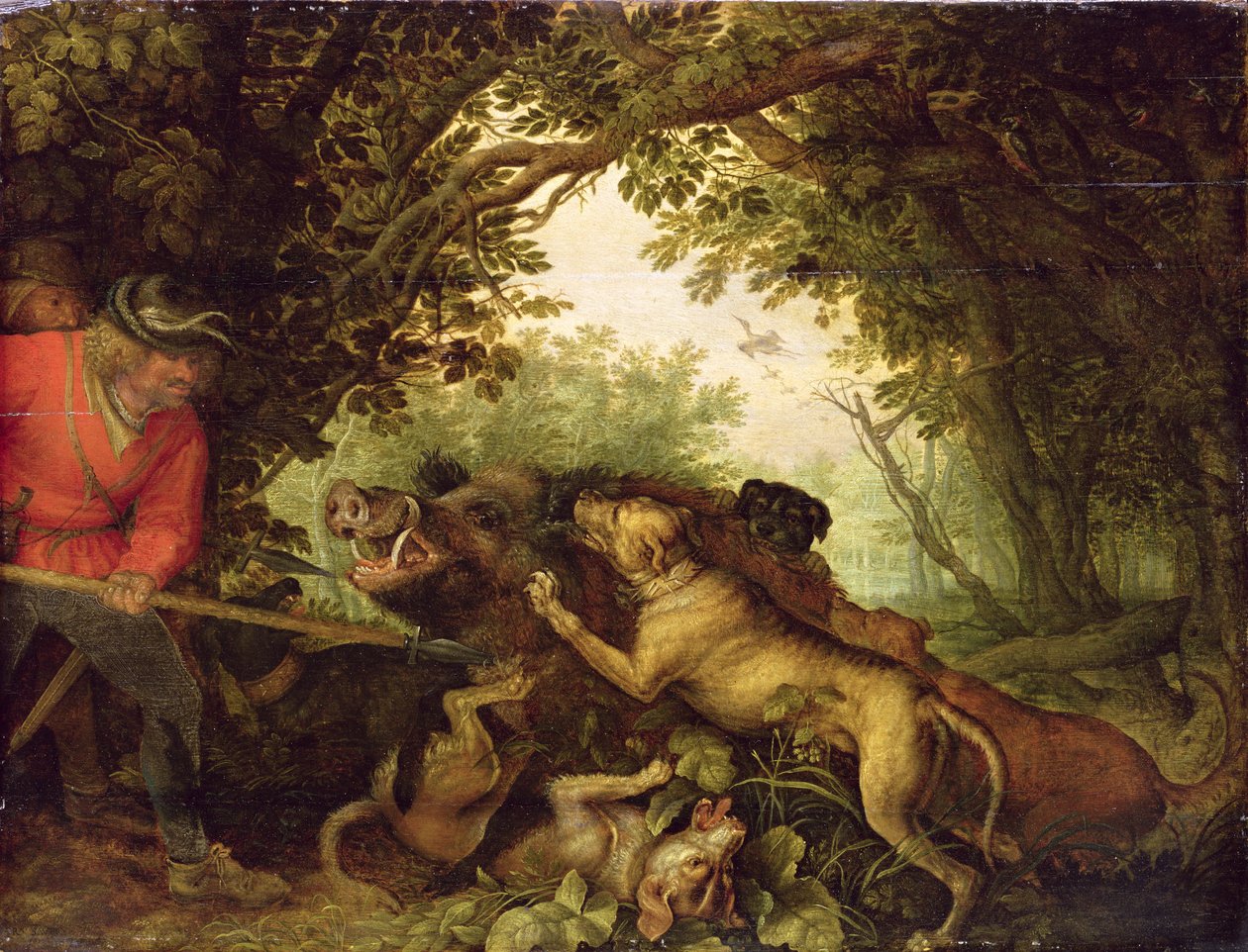 Caça ao Javali, 1611 de Roelandt Jacobsz. Savery