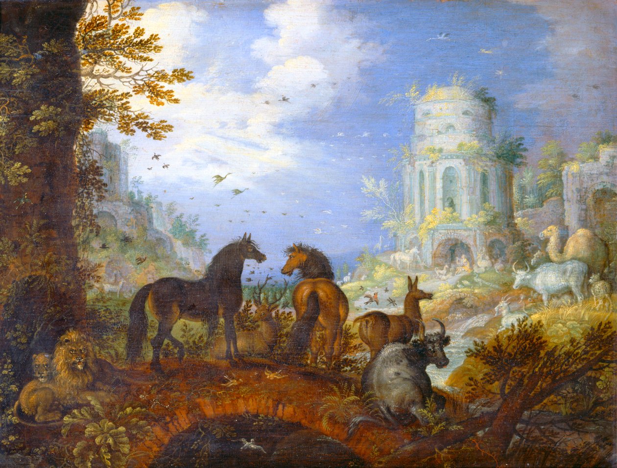 Animais órfãos e encantadores ... de Roelandt Jacobsz. Savery