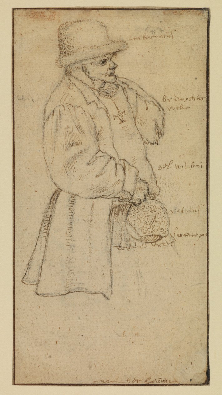 Camponês carregando uma jarra, reto, século XVI de Roelandt Jacobsz. Savery